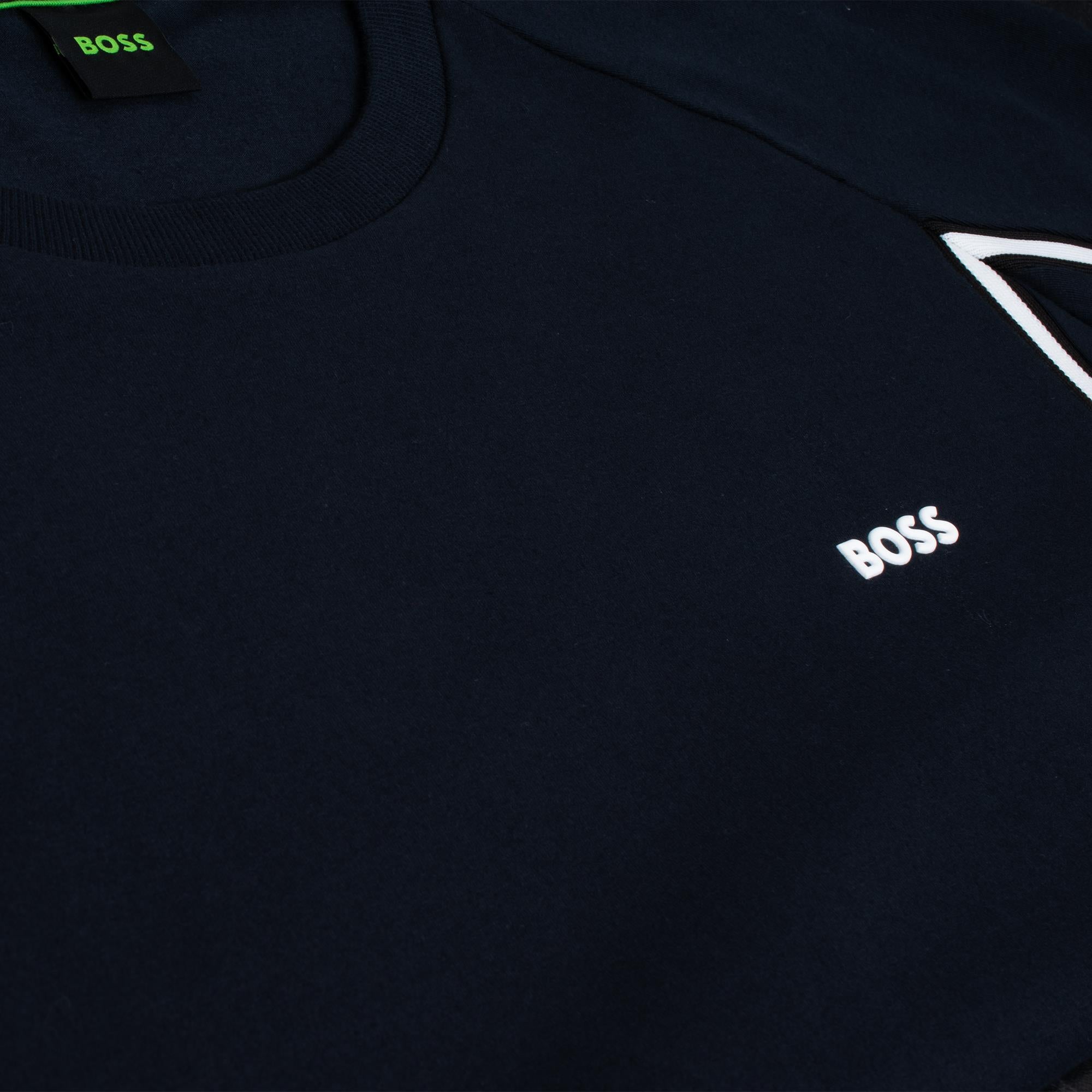 Boss TEE Tape Mens T-Shirt Navy